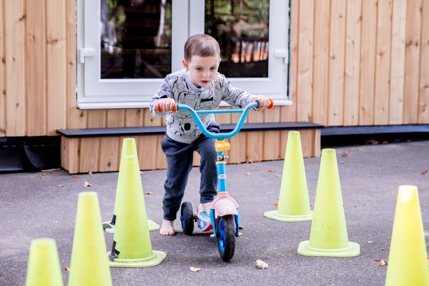 Boy on scooter